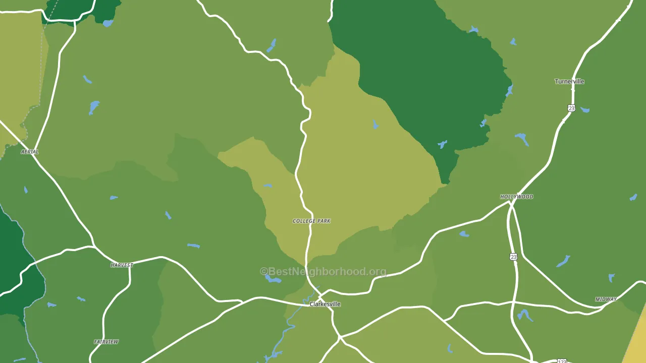 30523, GA block-group voter-turnout map