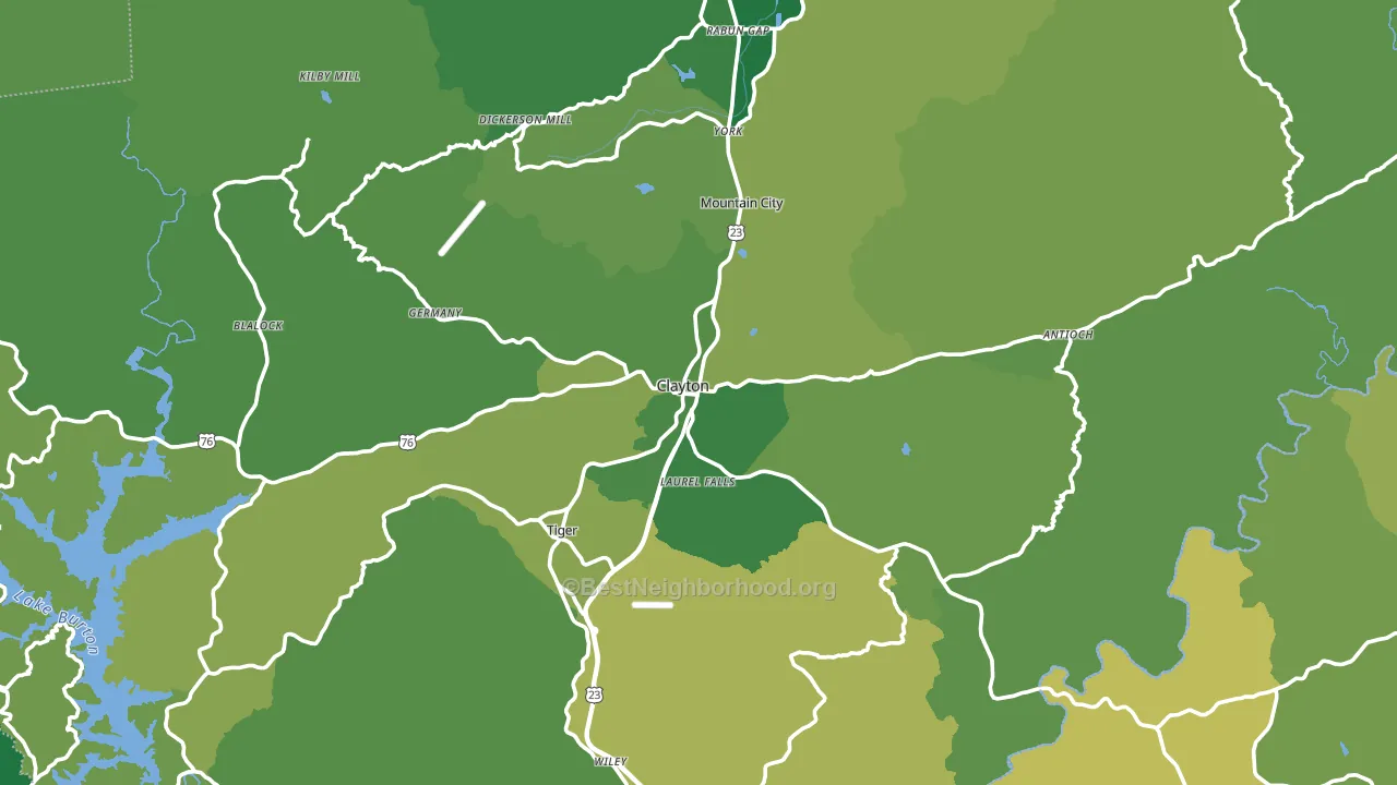 30525, GA block-group voter-turnout map