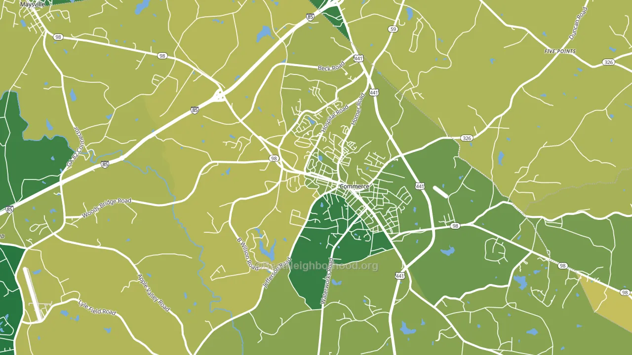 30529, GA block-group voter-turnout map