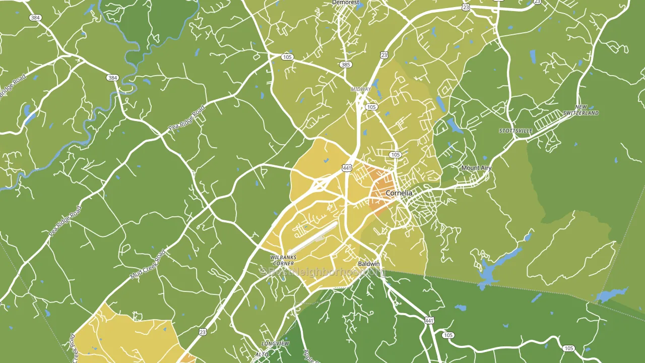 30531, GA block-group voter-turnout map