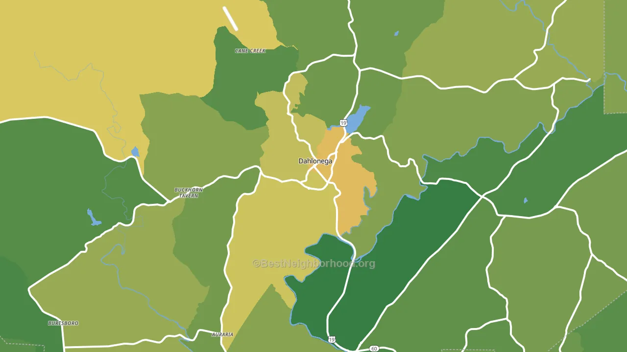 30533, GA block-group voter-turnout map