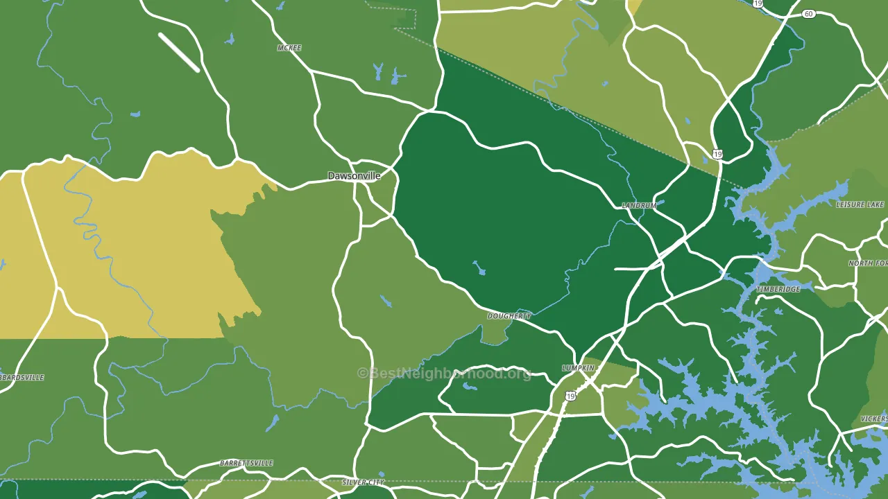 30534, GA block-group voter-turnout map