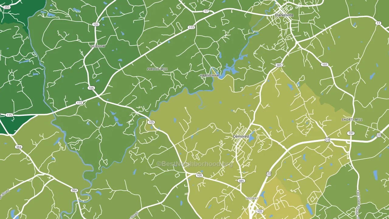 30535, GA block-group voter-turnout map