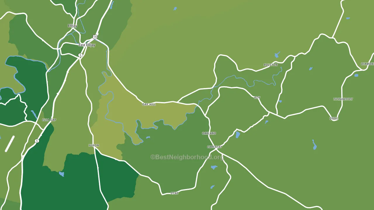 30536, GA block-group voter-turnout map