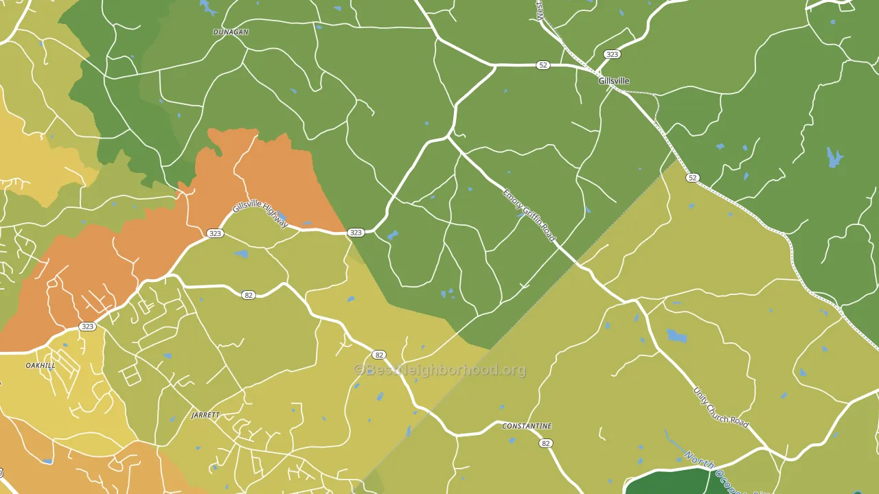30543, GA block-group voter-turnout map