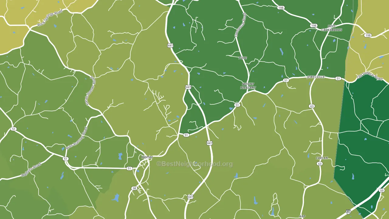 30547, GA block-group voter-turnout map