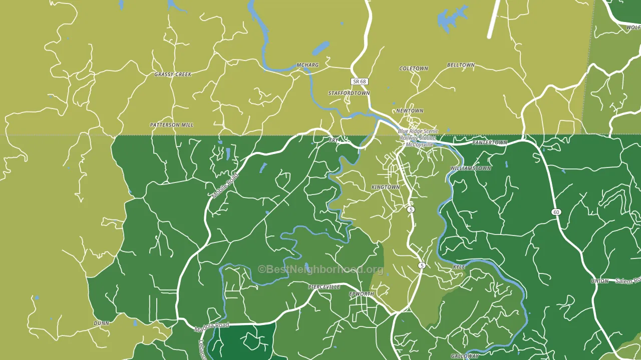 30555, GA block-group voter-turnout map