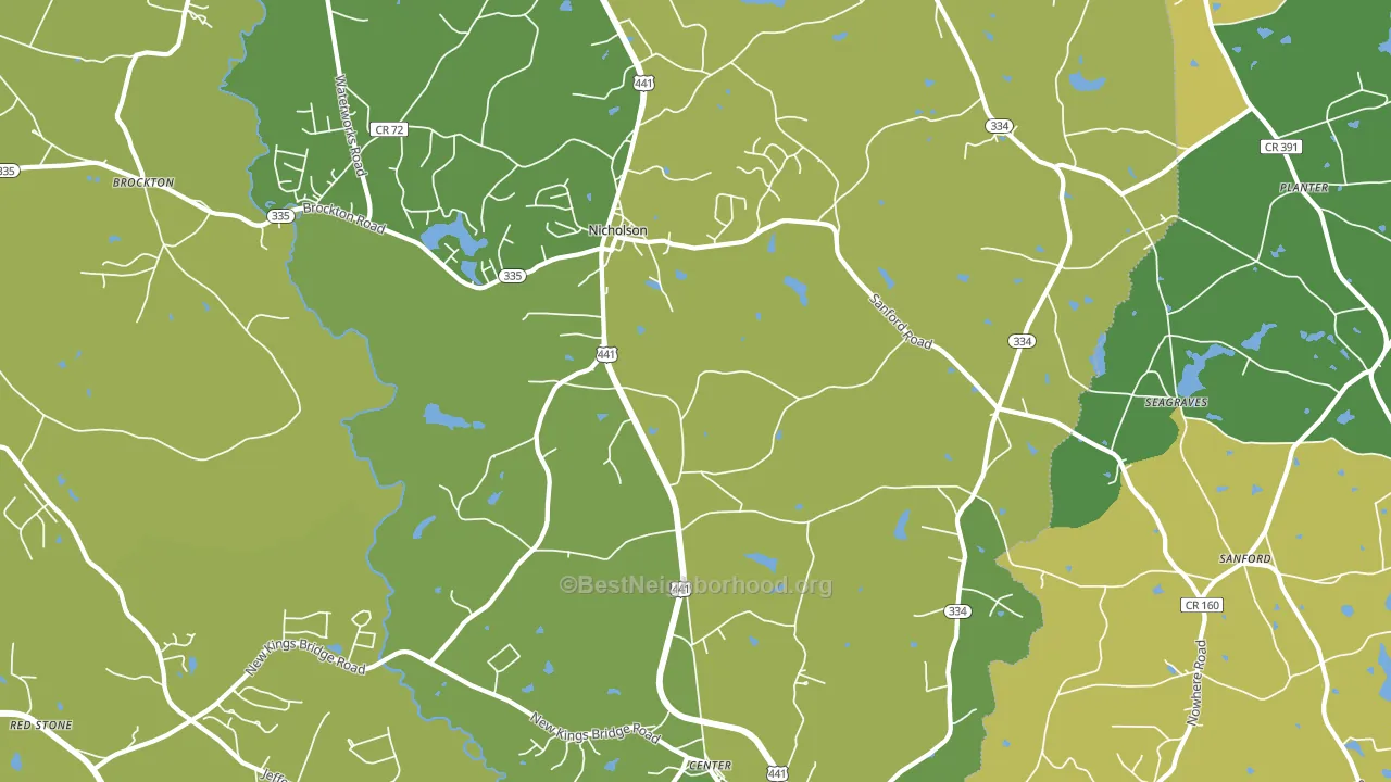 30565, GA block-group voter-turnout map