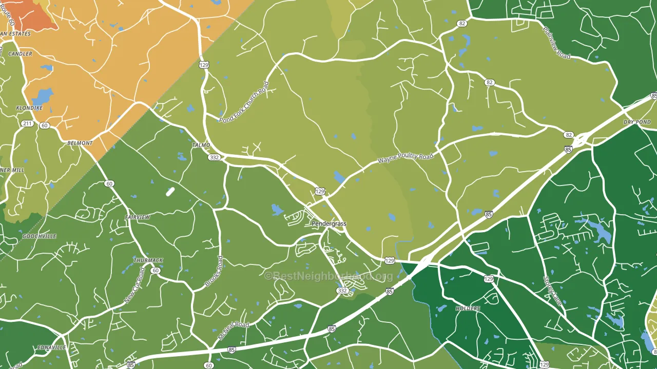 30567, GA block-group voter-turnout map