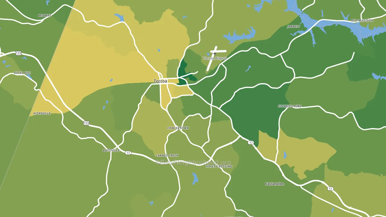 30577, GA block-group voter-turnout map