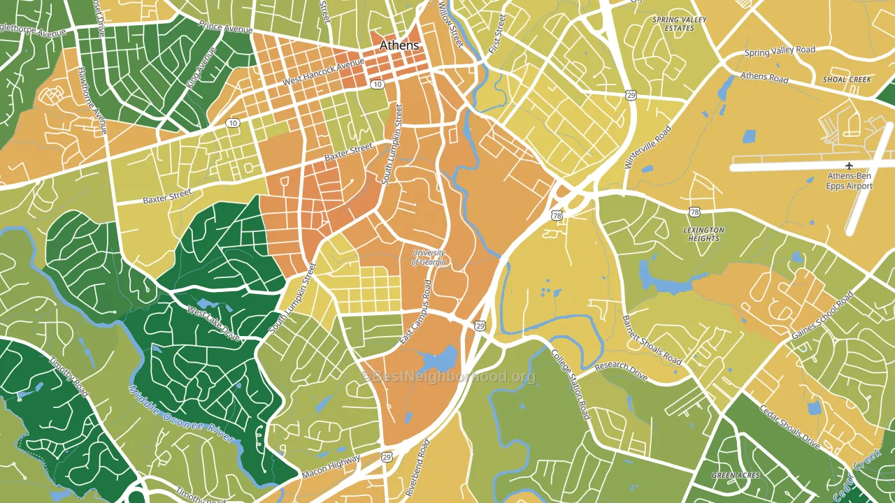 30602, GA block-group voter-turnout map