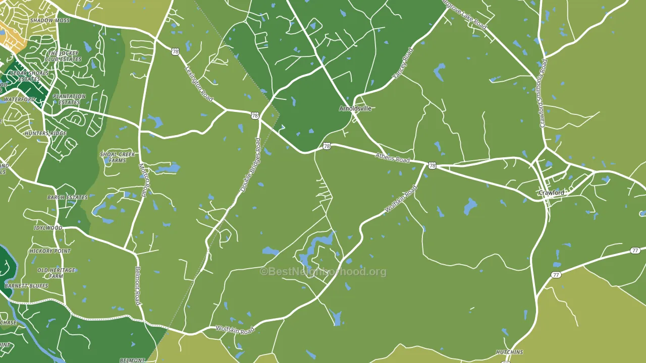 30619, GA block-group voter-turnout map
