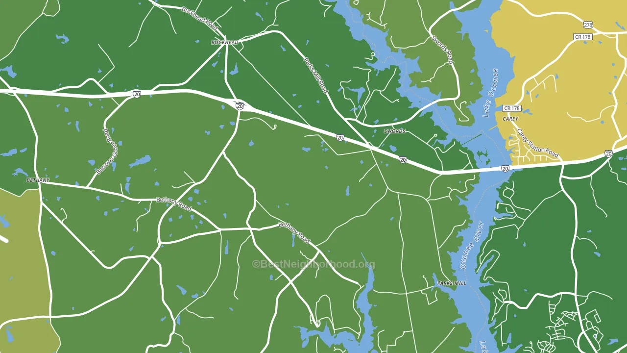 30625, GA block-group voter-turnout map