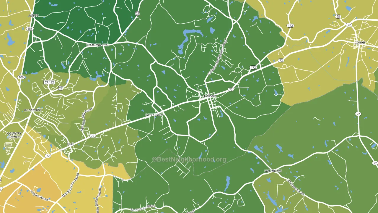 30628, GA block-group voter-turnout map