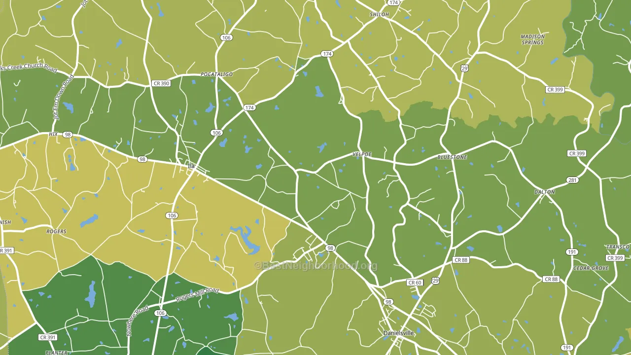 30633, GA block-group voter-turnout map