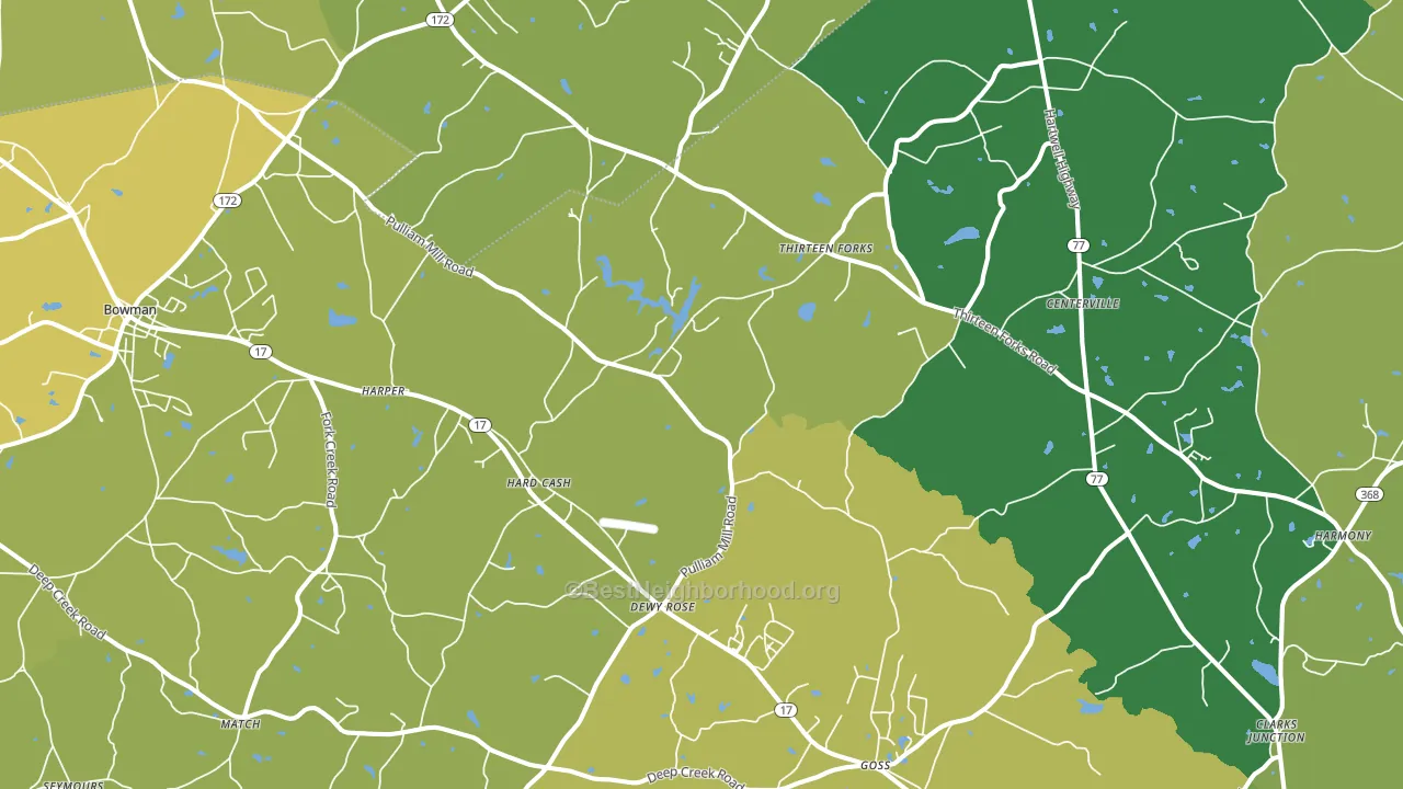 30634, GA block-group voter-turnout map