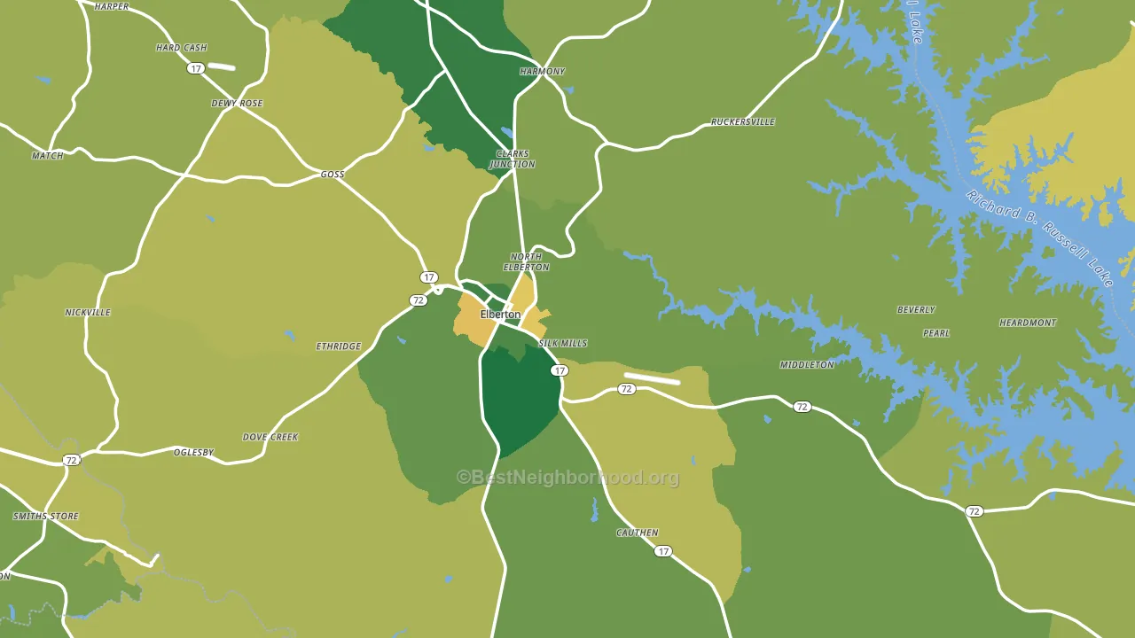 30635, GA block-group voter-turnout map