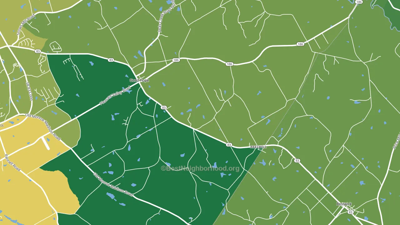 30641, GA block-group voter-turnout map