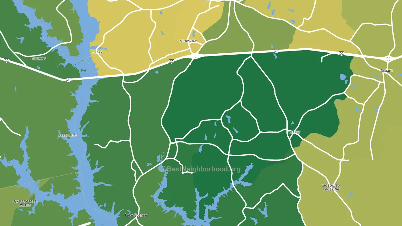 30642, GA block-group voter-turnout map