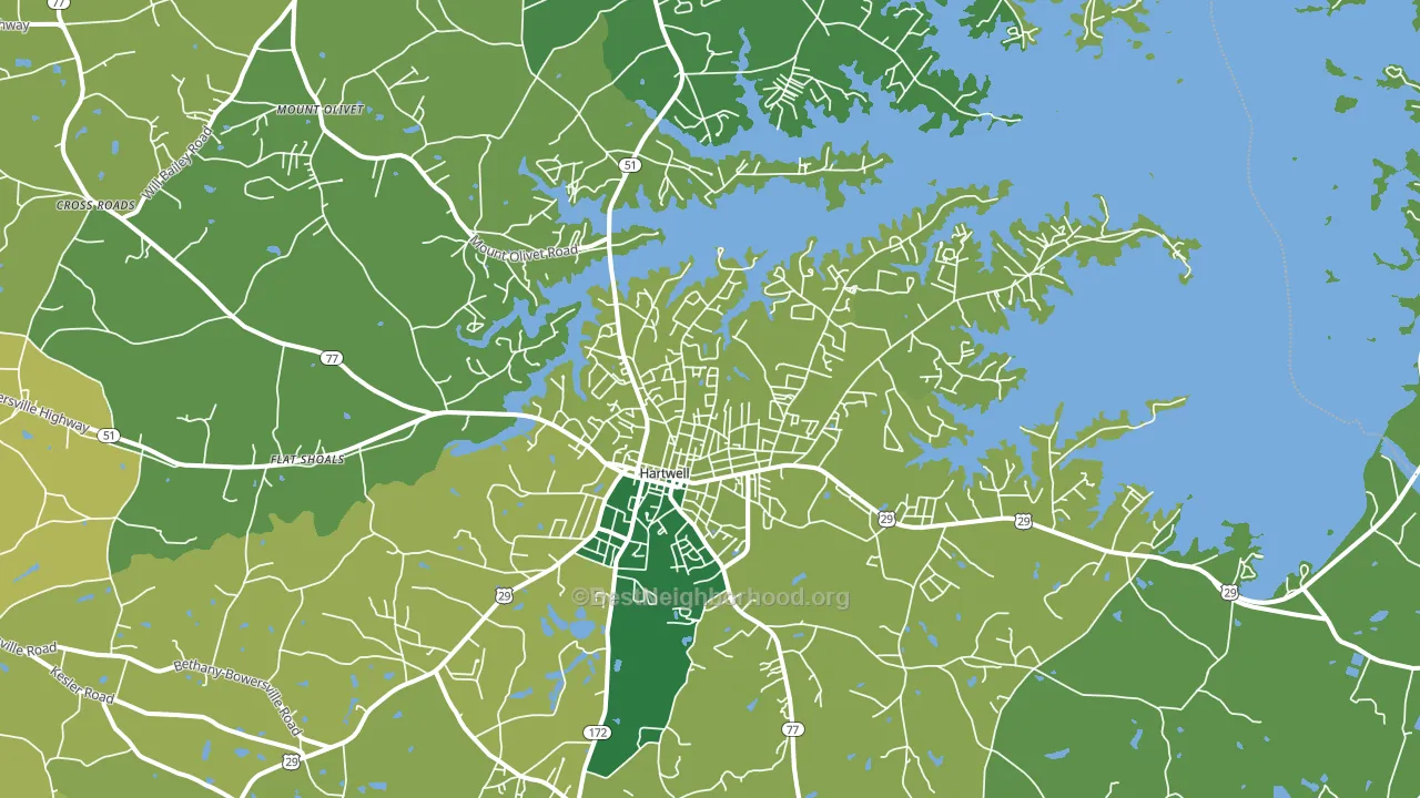 30643, GA block-group voter-turnout map