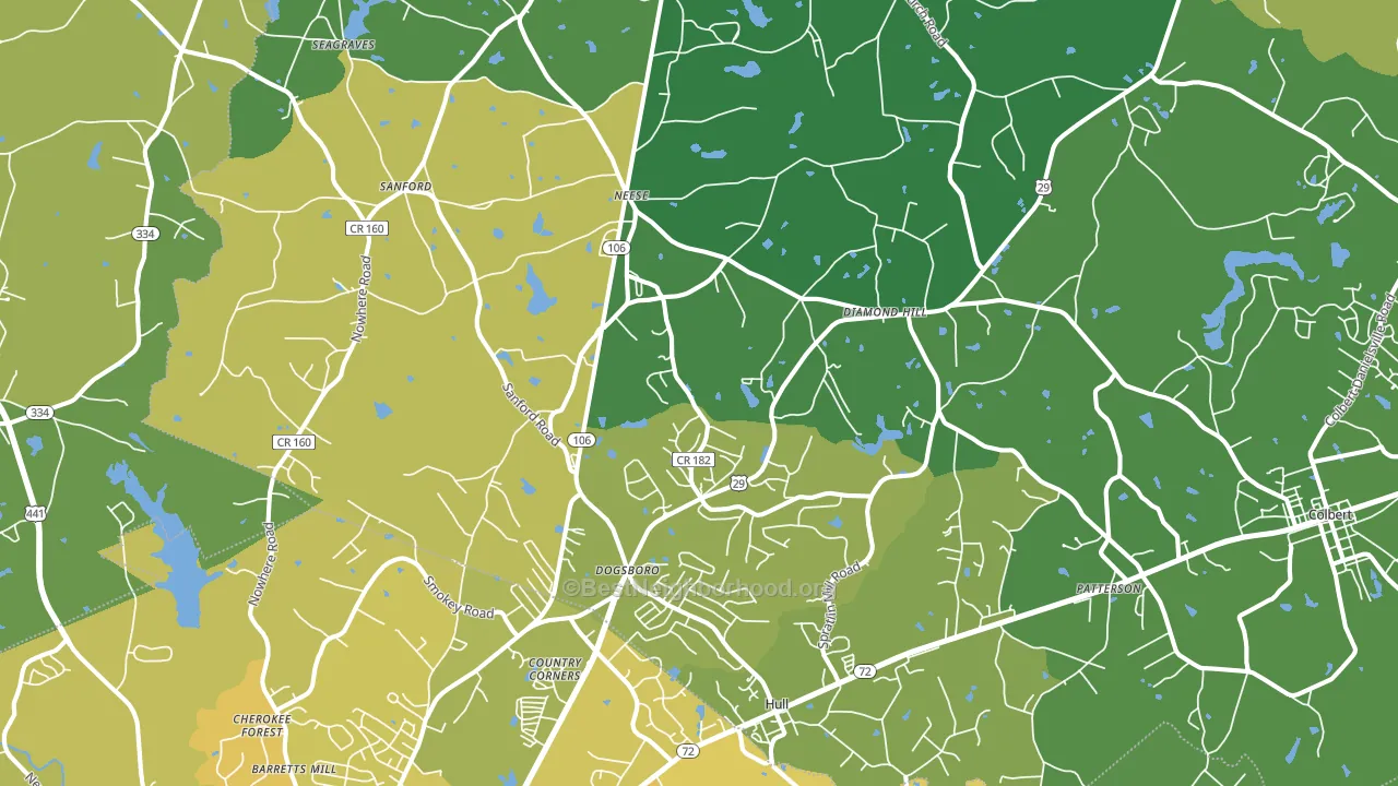30646, GA block-group voter-turnout map