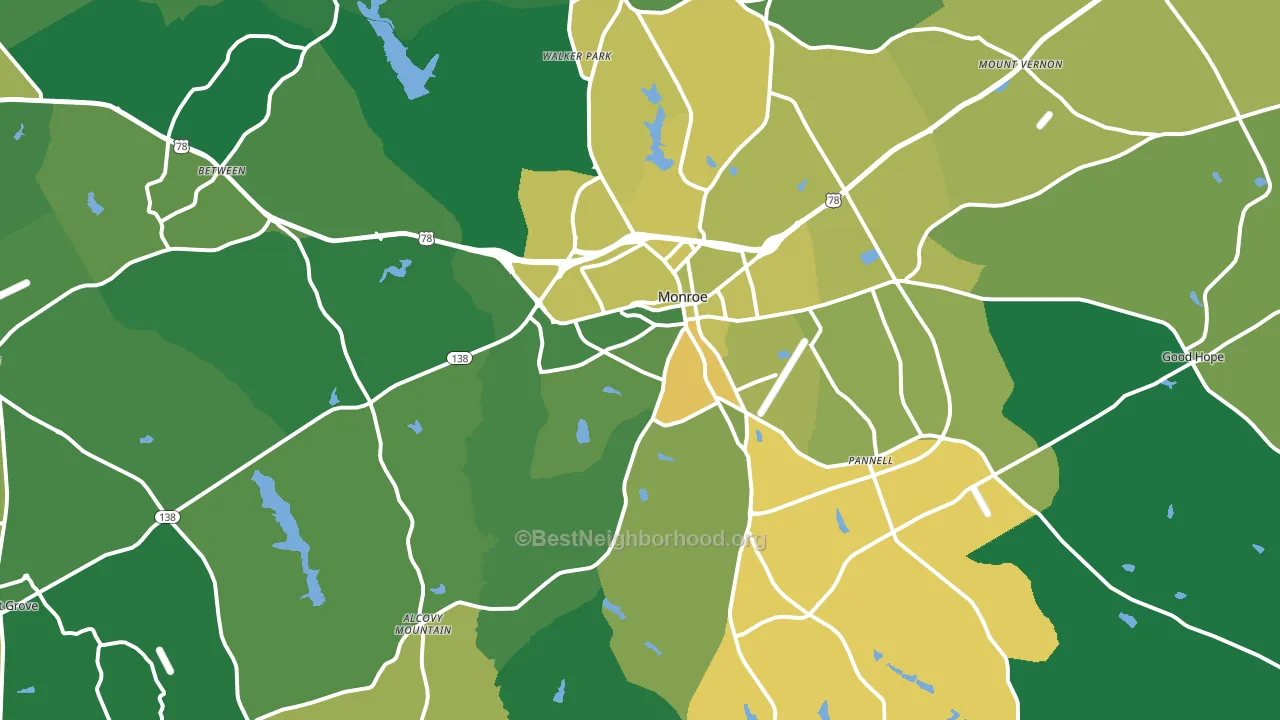 30655, GA block-group voter-turnout map