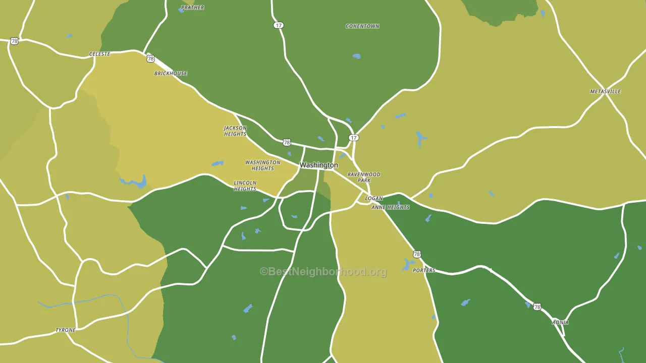 30673, GA block-group voter-turnout map