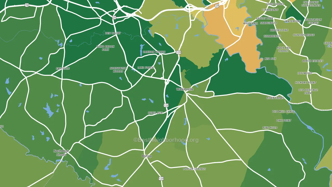 30677, GA block-group voter-turnout map
