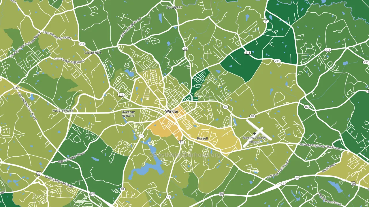 30680, GA block-group voter-turnout map