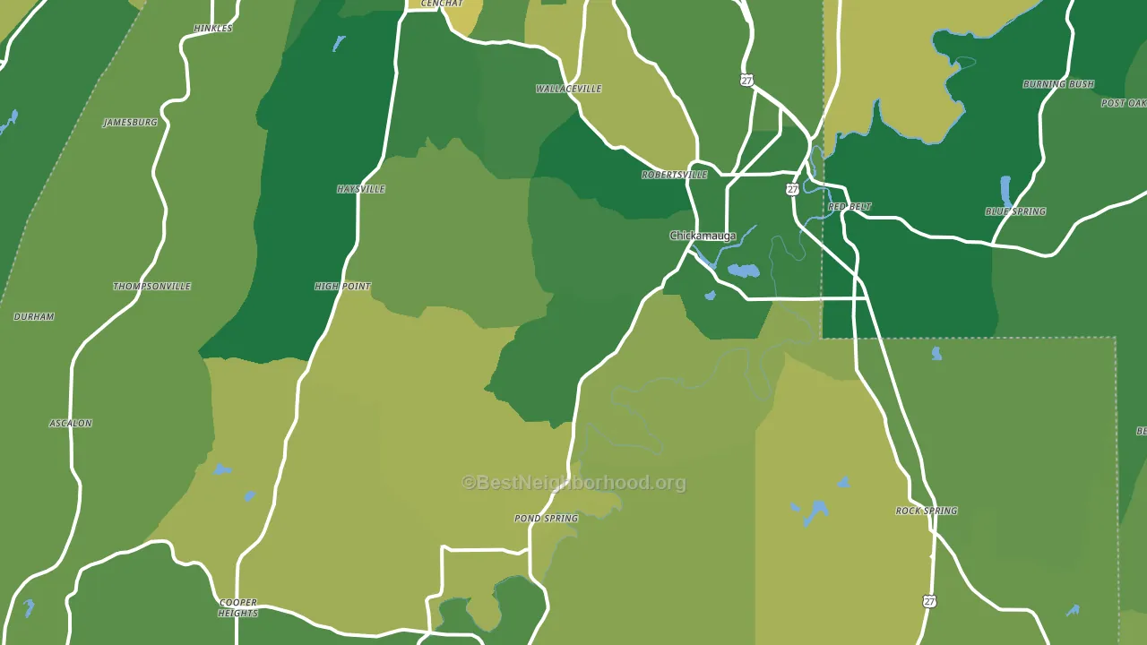 30707, GA block-group voter-turnout map