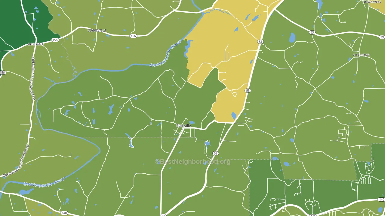 30733, GA block-group voter-turnout map