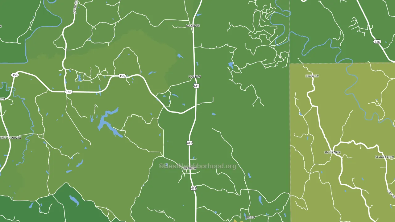30734, GA block-group voter-turnout map