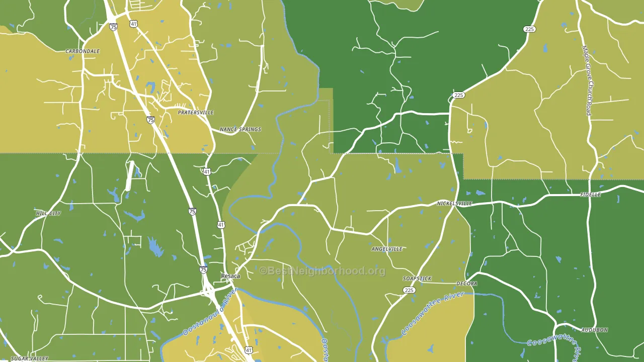 30735, GA block-group voter-turnout map