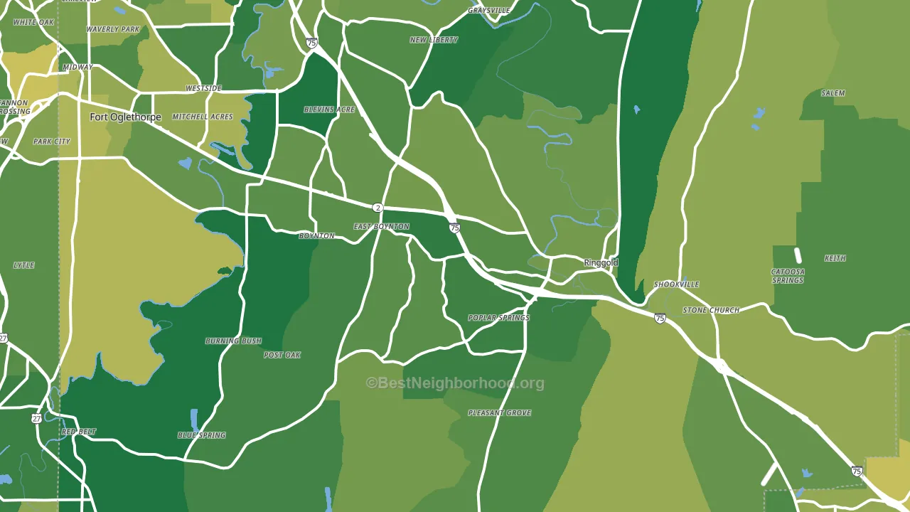 30736, GA block-group voter-turnout map
