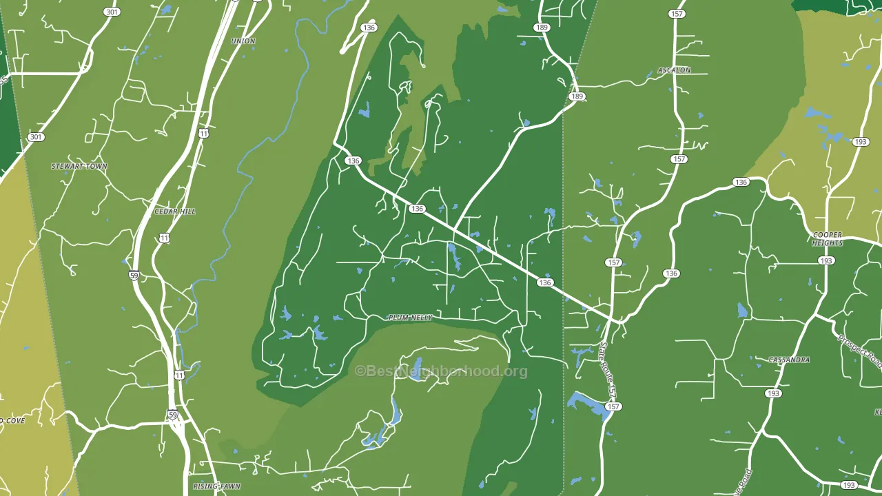 30738, GA block-group voter-turnout map
