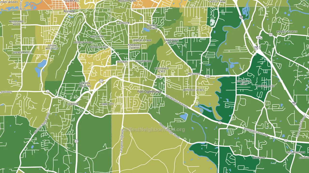 30742, GA block-group voter-turnout map