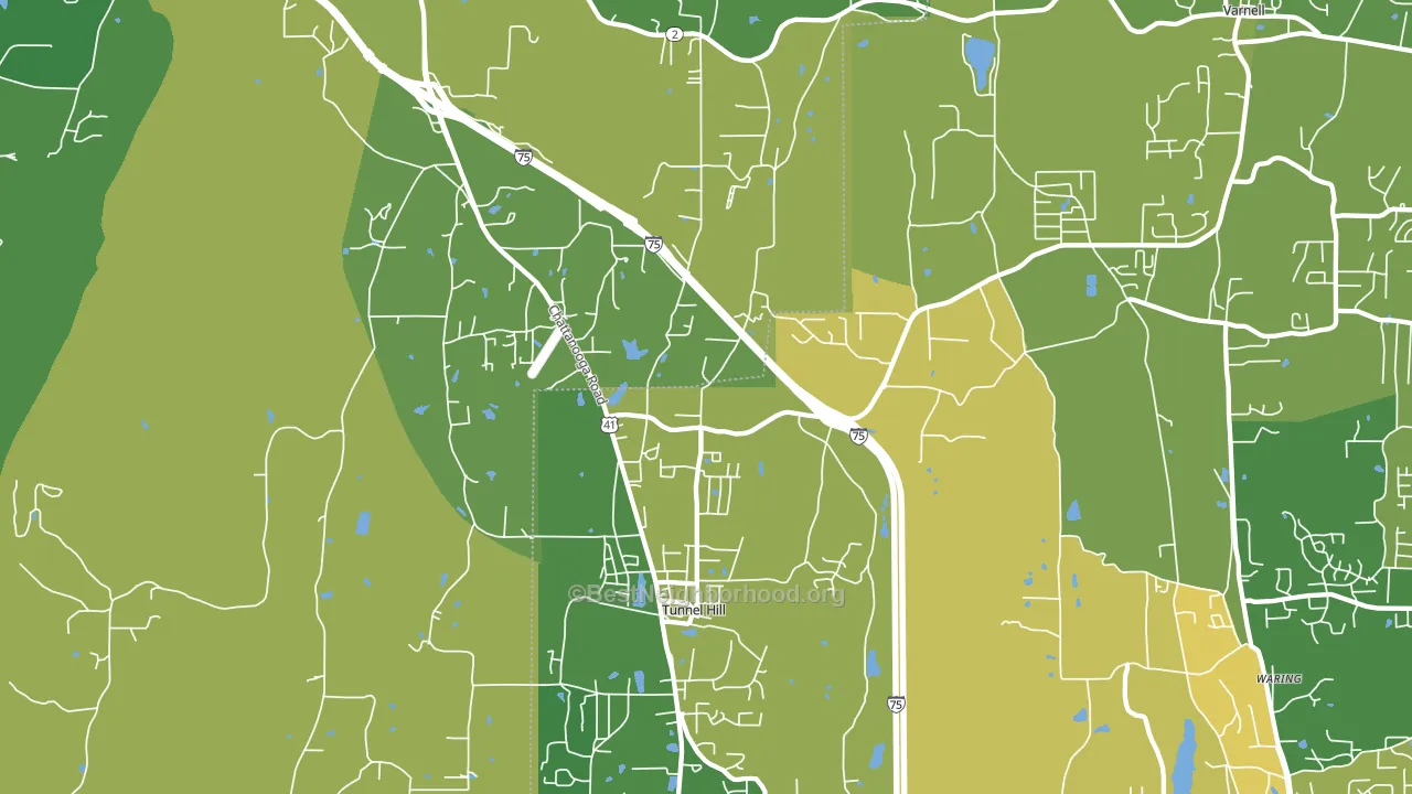 30755, GA block-group voter-turnout map