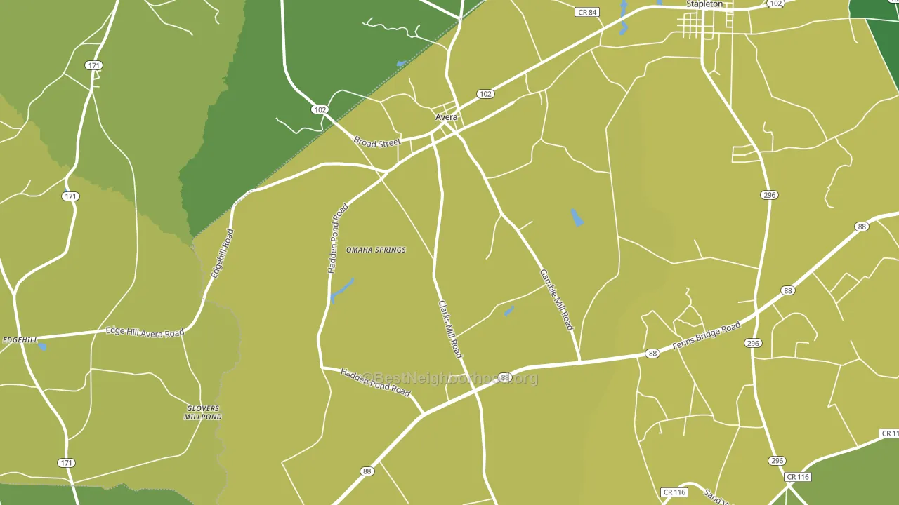 30803, GA block-group voter-turnout map