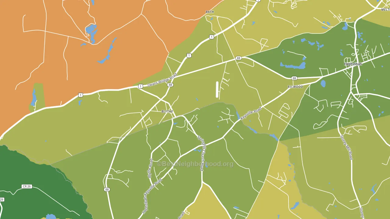 30805, GA block-group voter-turnout map