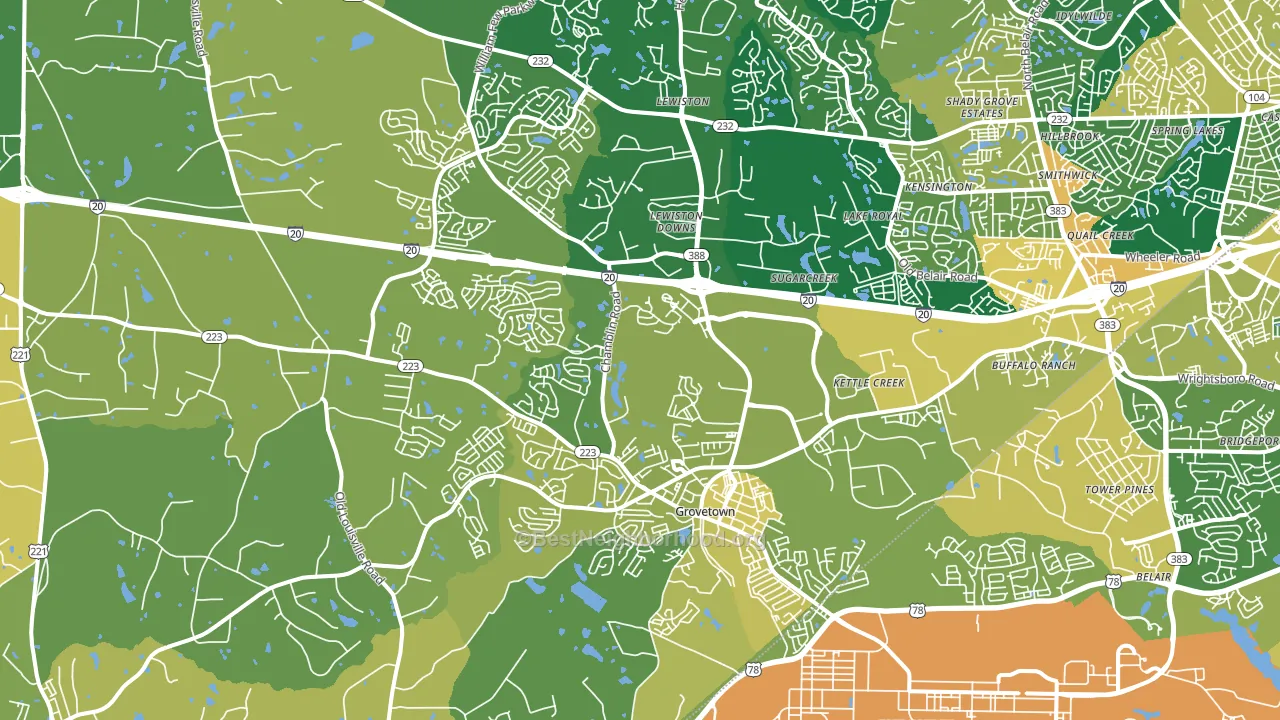 30813, GA block-group voter-turnout map