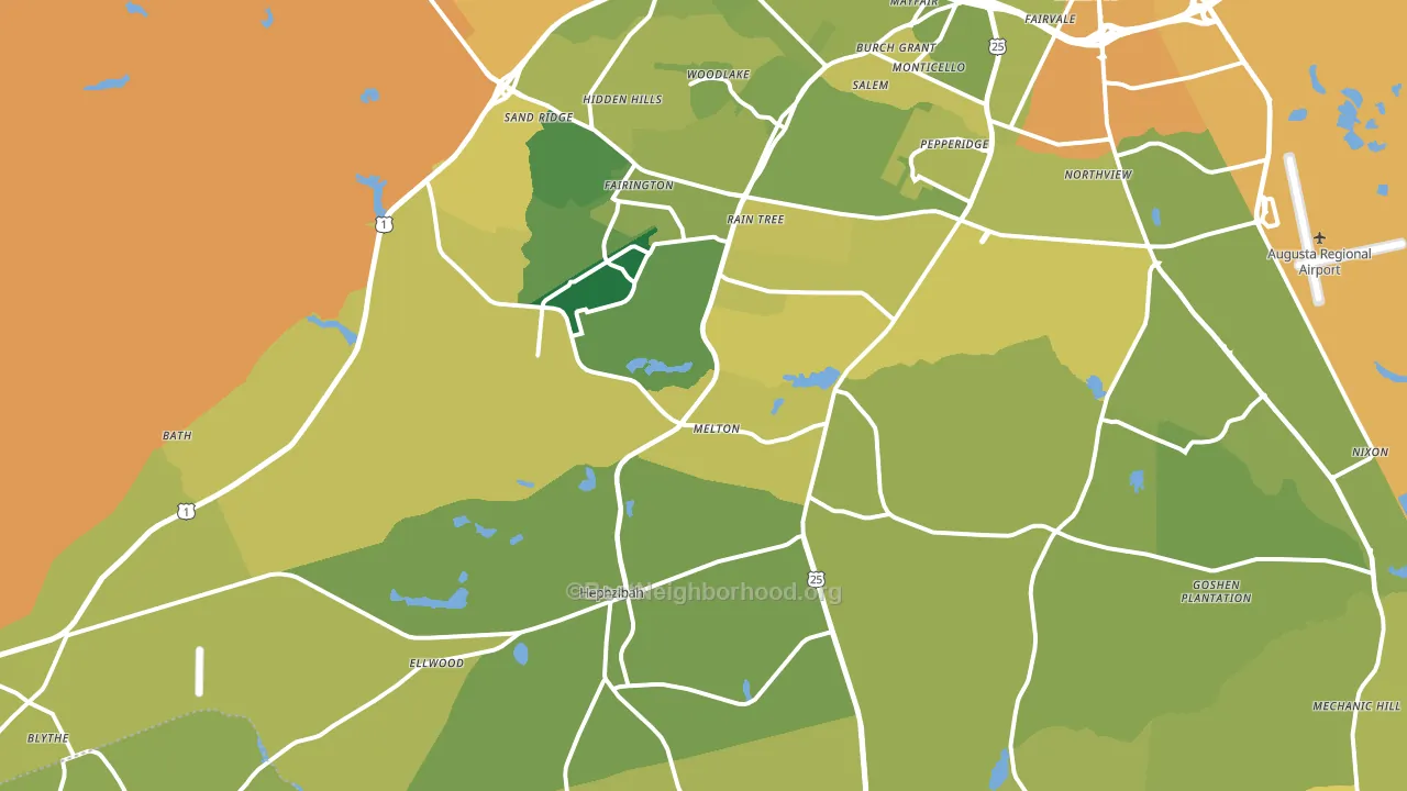30815, GA block-group voter-turnout map
