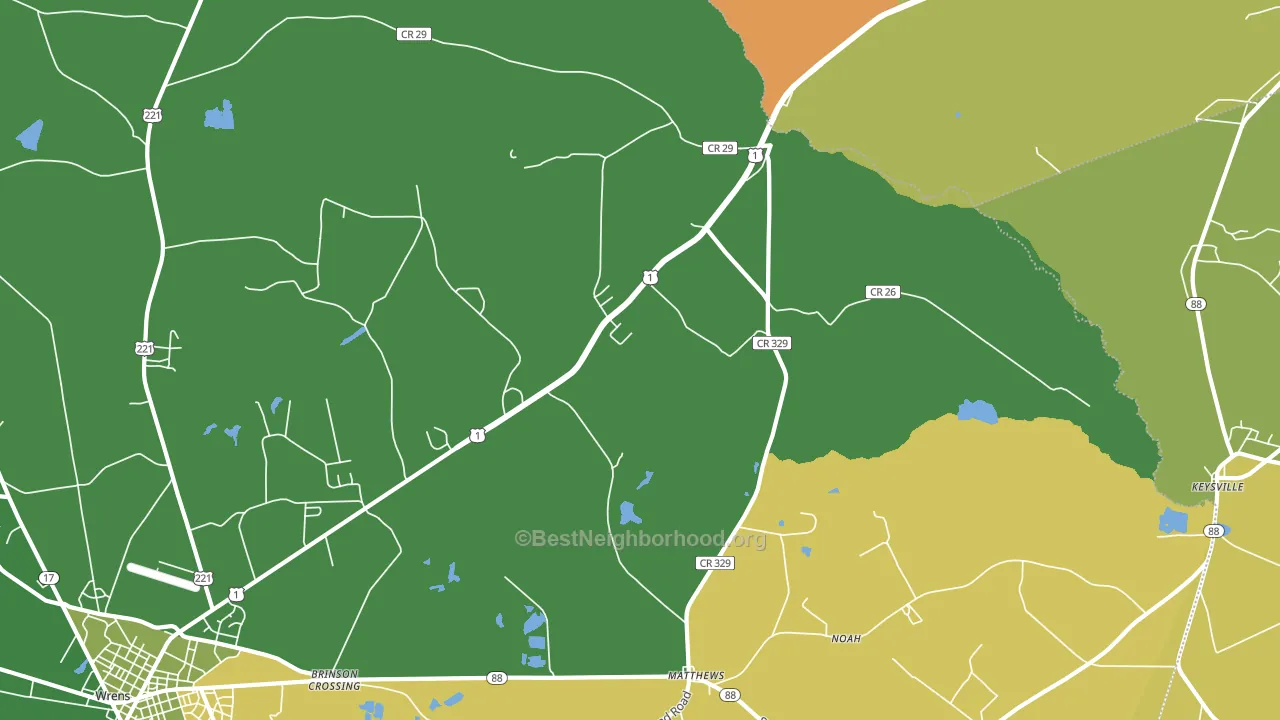 30818, GA block-group voter-turnout map