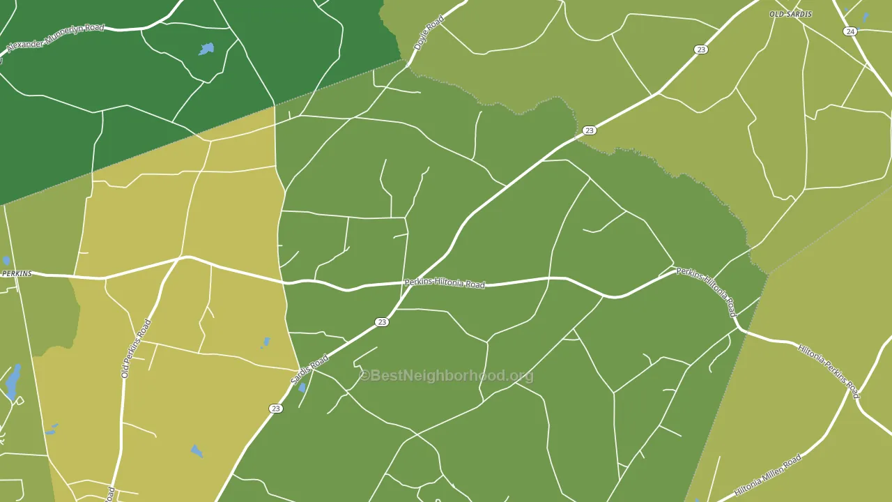 30822, GA block-group voter-turnout map