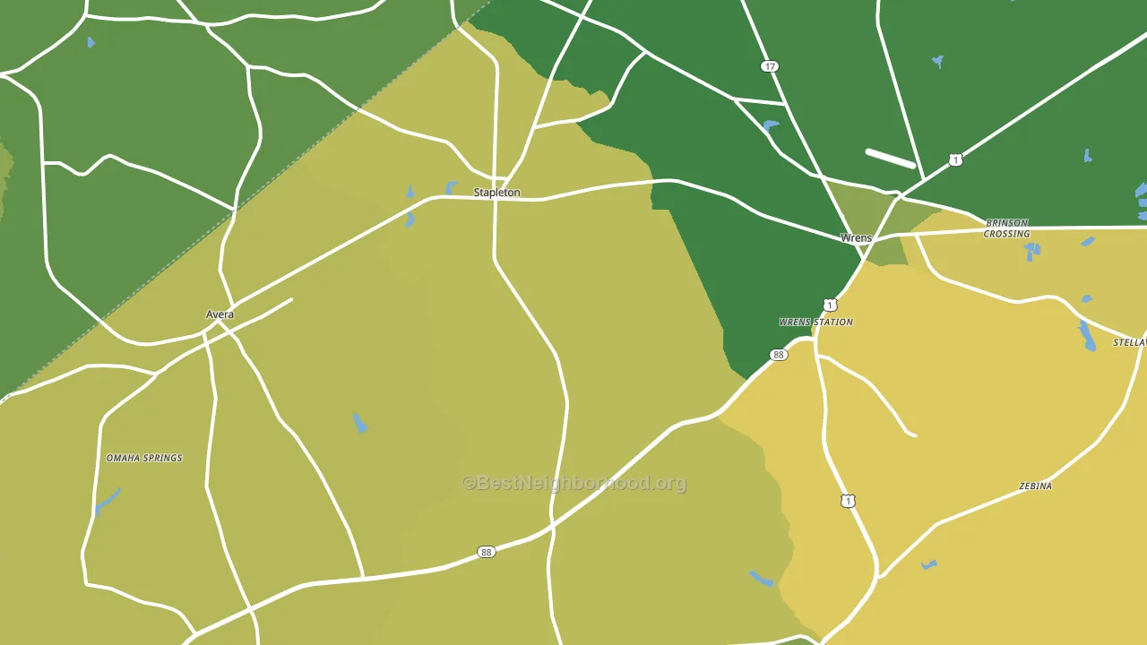 30823, GA block-group voter-turnout map