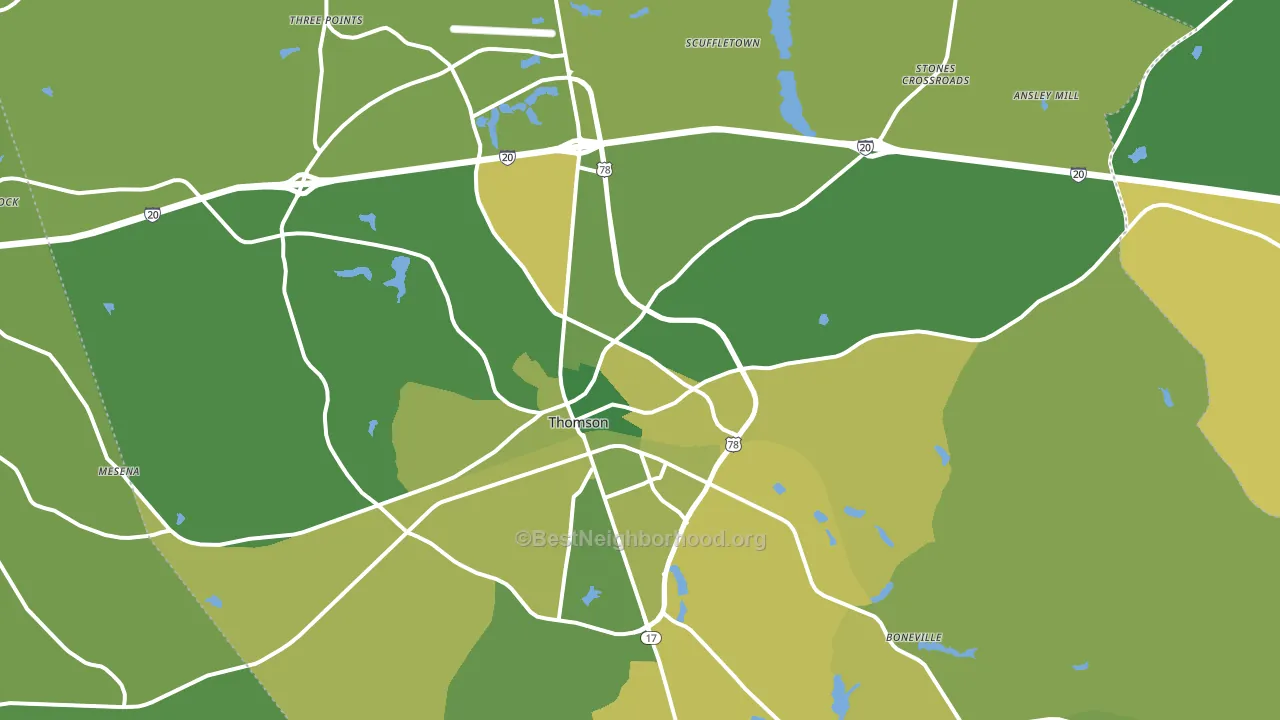 30824, GA block-group voter-turnout map
