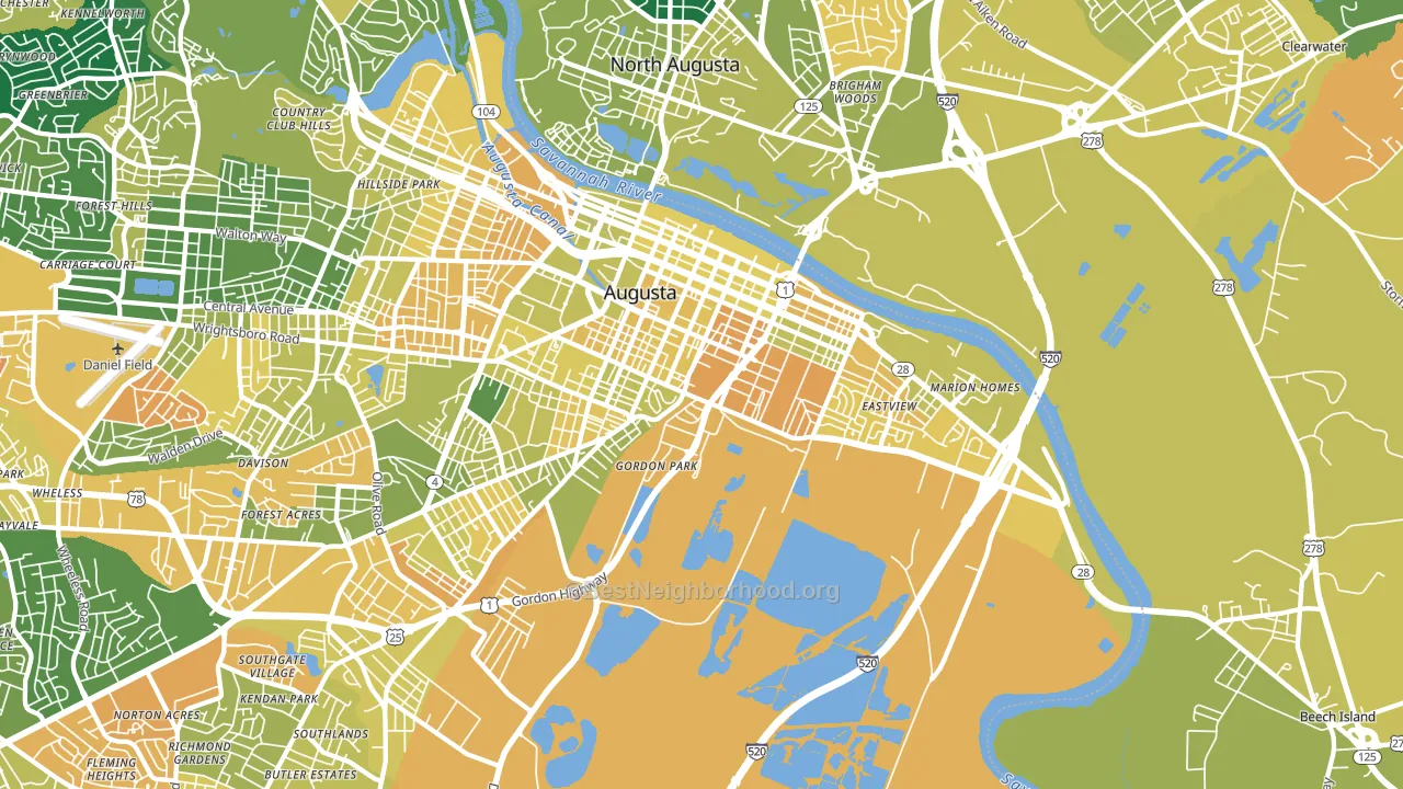 30901, GA block-group voter-turnout map