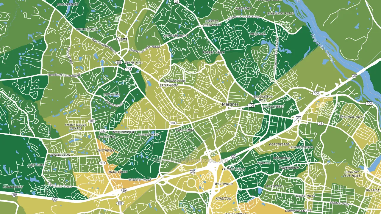 30907, GA block-group voter-turnout map