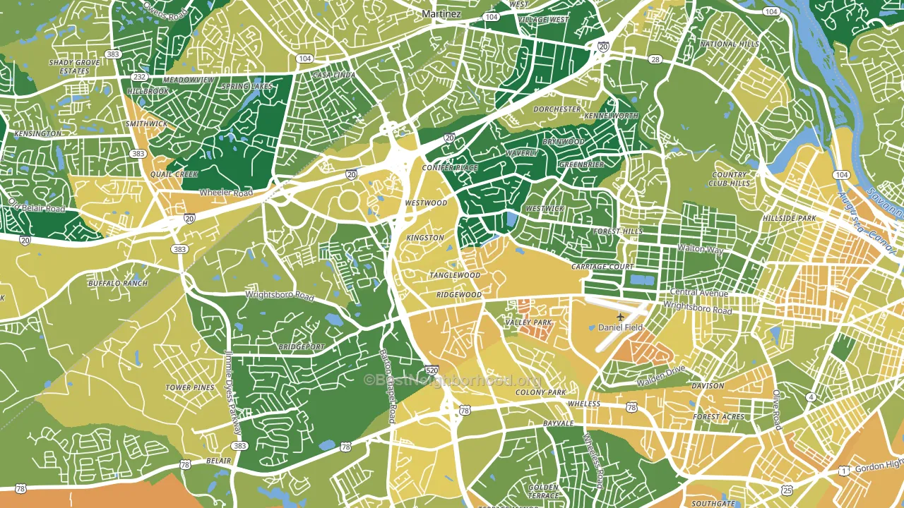 30909, GA block-group voter-turnout map
