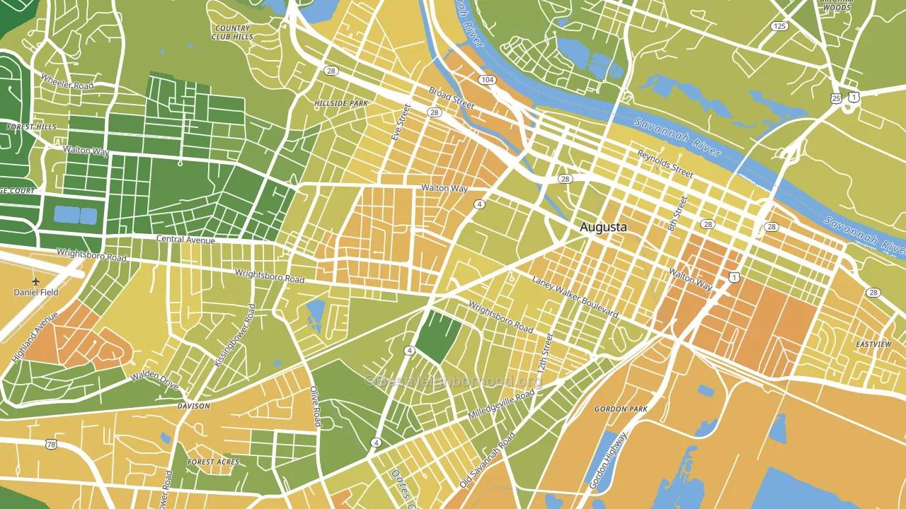 30912, GA block-group voter-turnout map