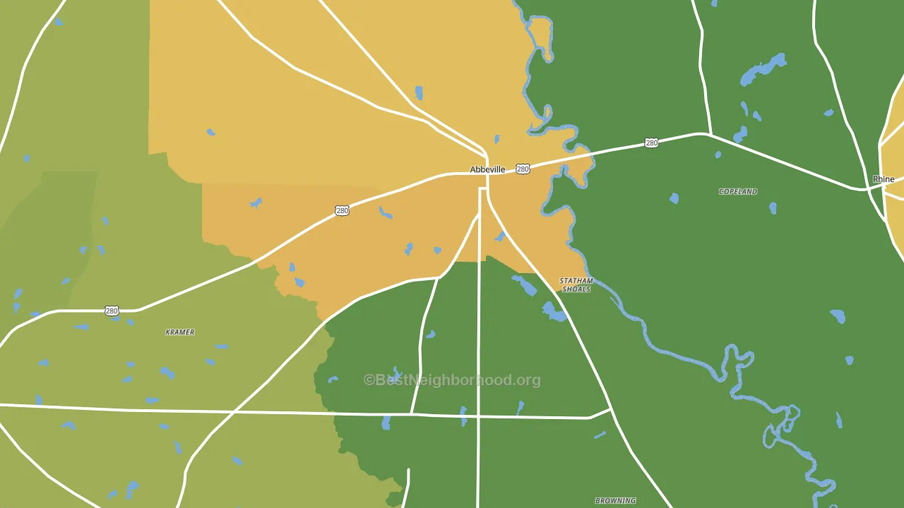 31001, GA block-group voter-turnout map